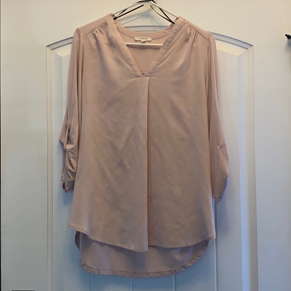 Blush 3/4 button blouse